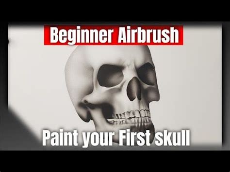 Beginner Airbrush - Paint your First Skull in 2024 | Air brush painting, Airbrush, Beginners