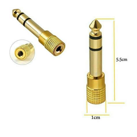 35mm Female Socket To 635mm Male Jack Plug Headphone Adapter Stereo