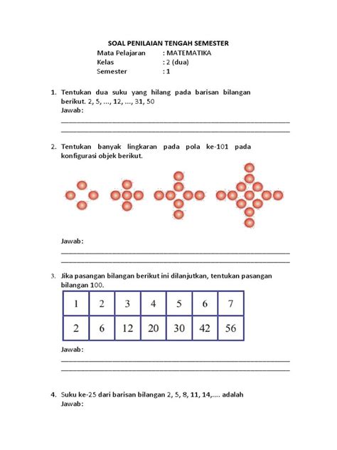 Detail Contoh Soal Pola Bilangan Kelas 8 Kurikulum 2013 Koleksi Nomer 41