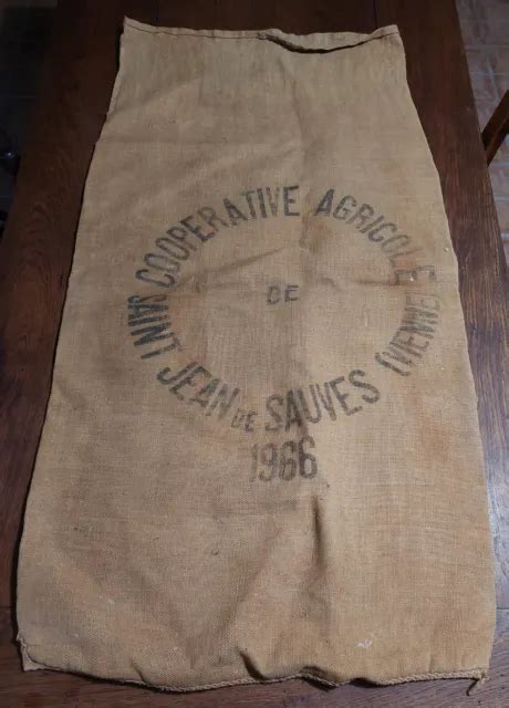 SAC TOILE DE jute ancien Coopérative agricole EUR 12 00 PicClick FR