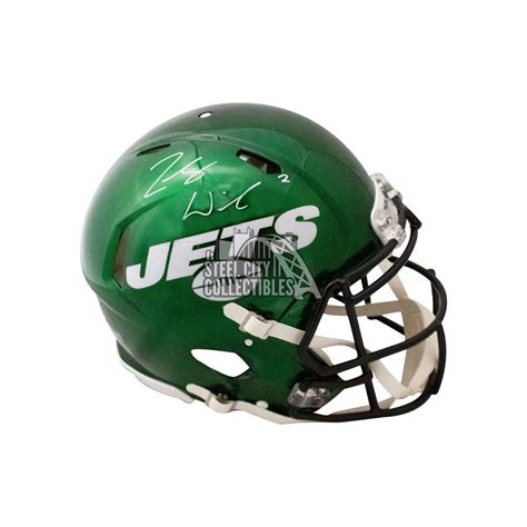 Zach Wilson Autographed New York Jets Speed Authentic Full-Size ...