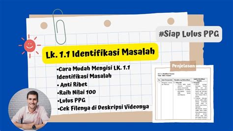 Lk Identifikasi Masalah Ppg Dalam Jabatan Pahami Ini Caranya