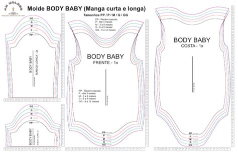 Molde De Body Bebe - Molde Body Bebê: Tamanhos e Estilos | PDF