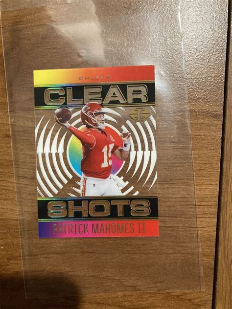 2021 Panini Illusions Patrick Mahomes Clear Shots Kansas City Chiefs