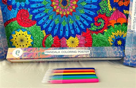 Coloring Mandala Posters for Kids and Adults Relaxing and Fun Time DIY ...