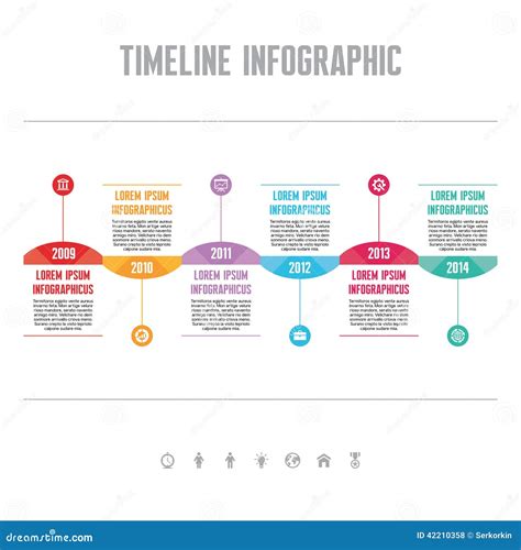 Infographic Vector Concept In Flat Design Style Timeline Template