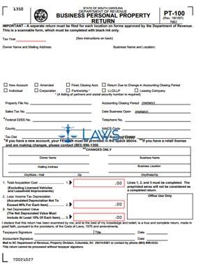 Form Pt Business Personal Property Return Property Tax Forms