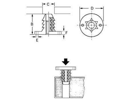 Insert Nuts Knock In Large Flange Fixing Holes Jet Press