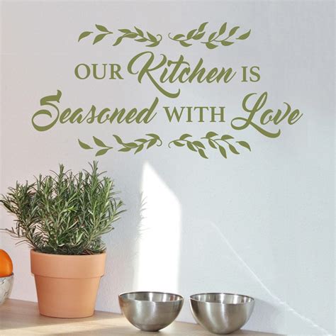 Our Kitchen Is Seasoned With Love Wall Quote Vinyl Decal For Etsy