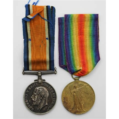 Ww British War Victory Medal Pair Gnr H Nichols Royal Artillery