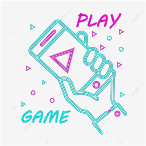 Gaming Play Game Vector Hd Png Images Neon Game Play Transparent