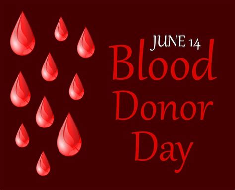 Premium Vector World Blood Donor Day Poster