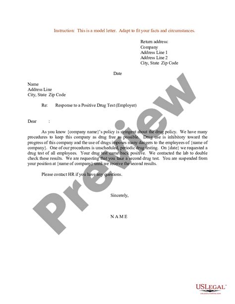 Travis Texas Sample Letter For Response To A Positive Drug Test Drug