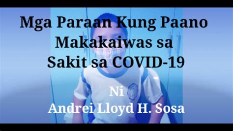 Mga Paraan Para Makaiwas Sa Covid Youtube