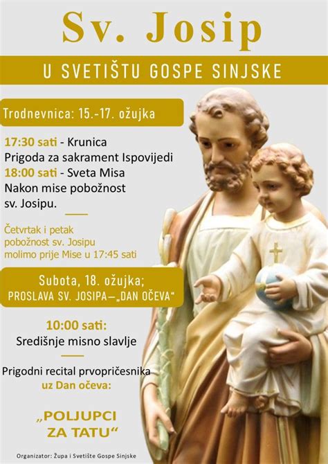 Proslava sv Josipa Svetište Gospe Sinjske