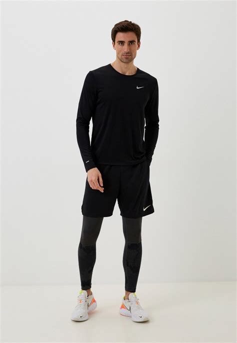 Лонгслив спортивный Nike M NK DF UV MILER TOP LS, цвет: черный ...