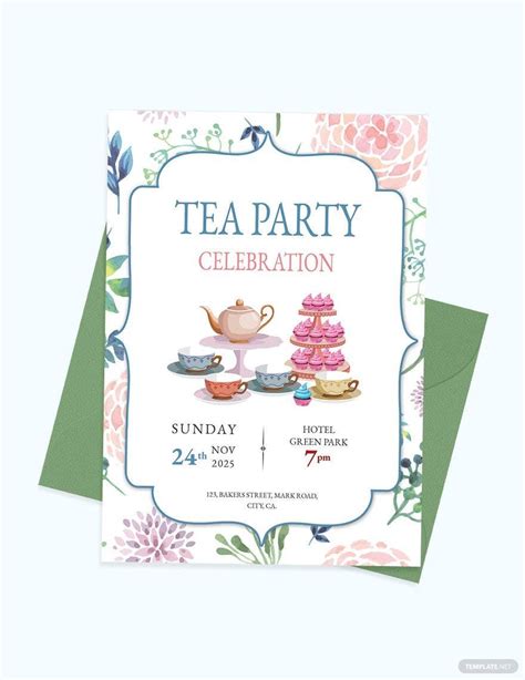 Tea Party Invitation Templates in Word - FREE Download | Template.net