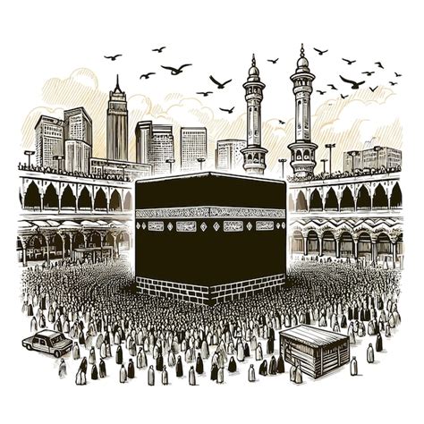 Ilustraci N Vectorial Libre De La Sagrada Kaaba En La Meca Arabia