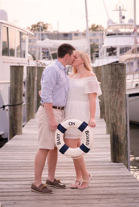 Nautical Pregnancy Announcement Baby On Board Photo Shoot Nautical