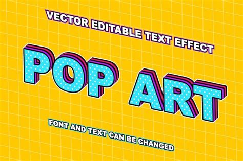 Premium Vector Pop Art Comic Style Colorful Typography Editable Text