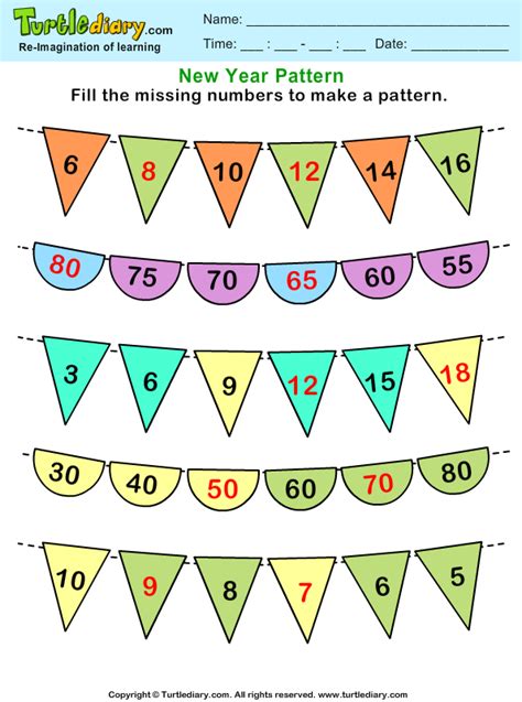 number patterns first grade