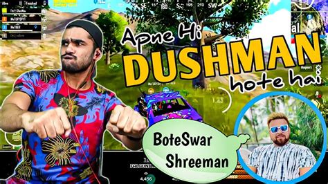 Shreeman Legend And Chetan The Tiger Bgmi Funny Gameplay🤣karan Angry On