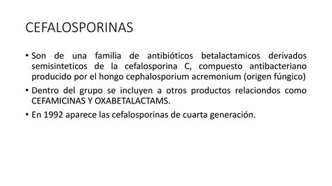 CEFALOSPORINAS DE CUARTA GENERACION EXPO Pptx