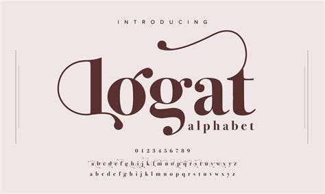 Logat Luxury Serif Typography Abstract Elegant Typeface Font 17710600