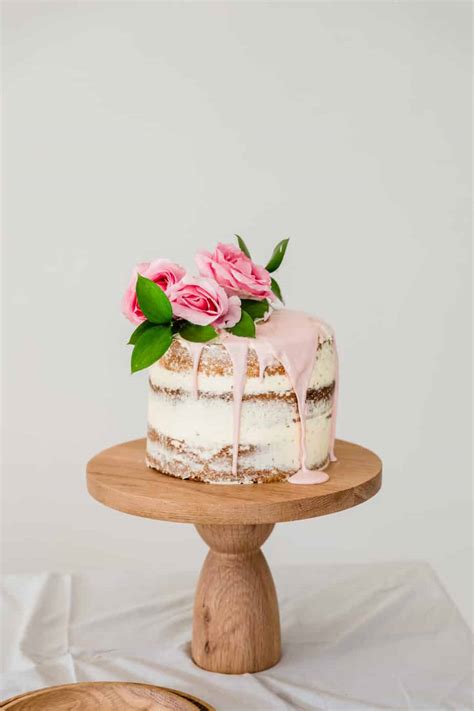 Rose Vanilla Naked Cake Baking Ginger