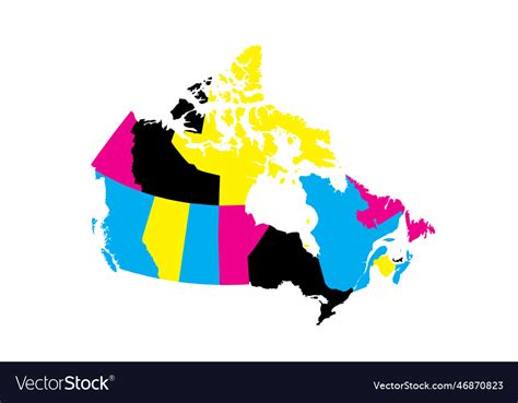 Canada Political Map Of Administrative Divisions Vector Image Porn