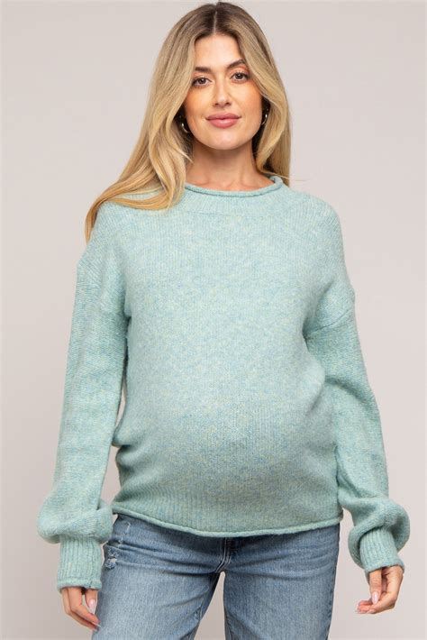 Jade Soft Knit Rolled Hem Maternity Sweater Pinkblush