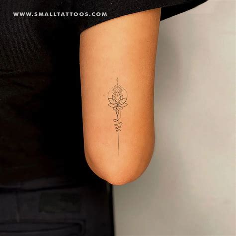 Lotus Unalome Temporary Tattoo Set Of 3 Small Tattoos Tiny Wrist