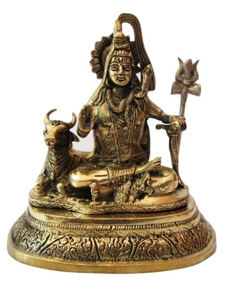 Large Hindu God Shiva Statue Figurine Brass Mahadev Shiv