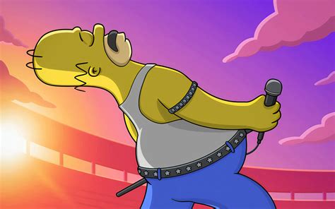 Download Bohemian Rhapsody Homer Simpson Wallpaper | Wallpapers.com