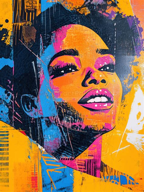 Urban Graffiti Pop - Portrait in Street Art Style by AbstractPalette on