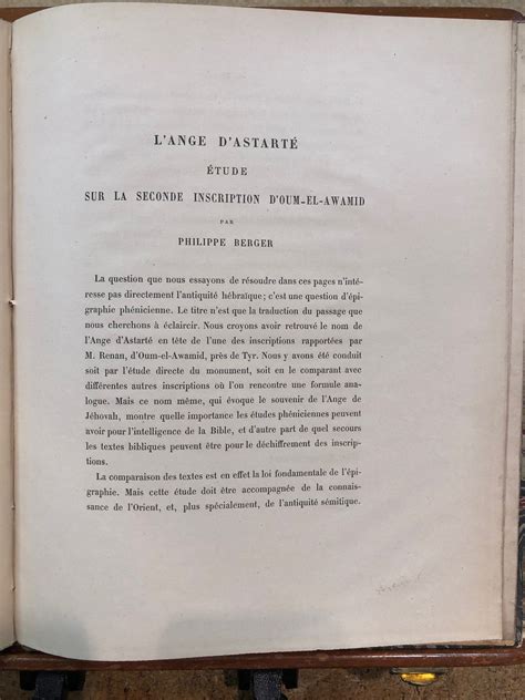 Mémoire Sur la Notion Hébraïque de l Esprit par Sabatier L ange D