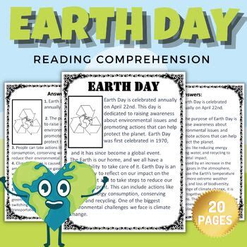 Spring Earth Day Reading Comprehension Passage With Answers Aprilue