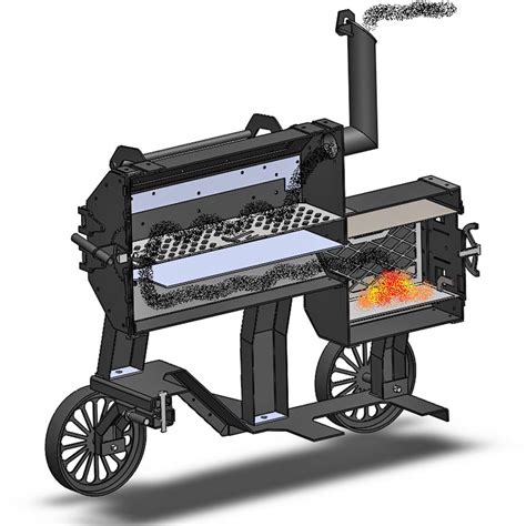 Hamrforge THE BEAST Reverse Flow Offset Smoker And Charcoal BBQ