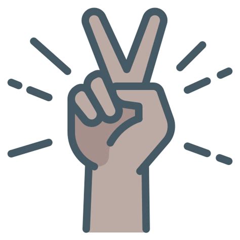 Peace Fingers Icon