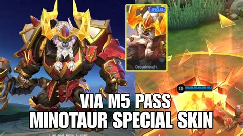 Minotaur New Special Skin Obtain Via M Pass Or Summon Event Mlbb