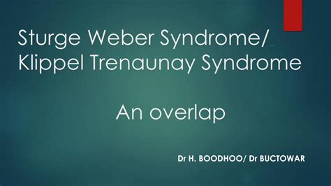 PDF Sturge Weber Syndrome Klippel Trenaunay Syndrome Combined