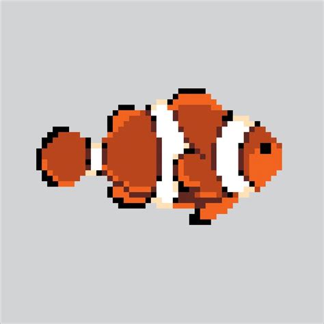 Pixel Art Illustration Clown Fish Pixelated Clown Fish Clown Fish