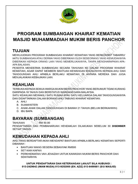 Borang Khairat Kematian Mmbp Pdf