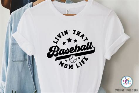 Livin That Baseball Mom Life Svg Graphic By Designhub103 · Creative