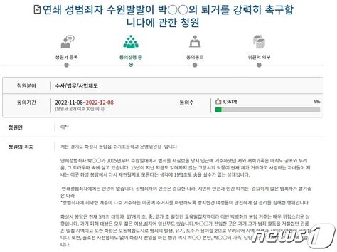 여성 안전하게 살권리 침해 박병화 퇴거촉구 국민동의청원 공개 네이트 뉴스