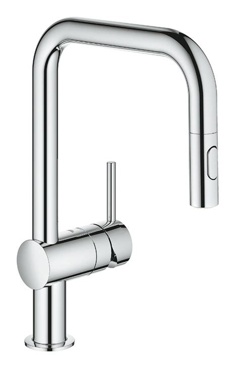 Tap Single Lever Mixer Pull Out Spray U Spout Grohe Vento Häfele