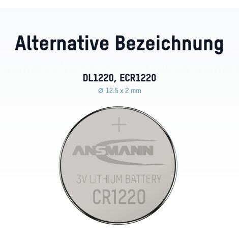 ANSMANN Pile Bouton CR1220 3V 36 MAh 1 Pce