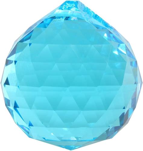 Amazon Huesew 30mm Blue Crystal Ball Prisms Pendant Feng Shui