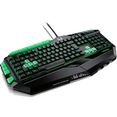 Teclado Gamer Warrior Professional Preto E Verde Multilaser Tc199 Unid