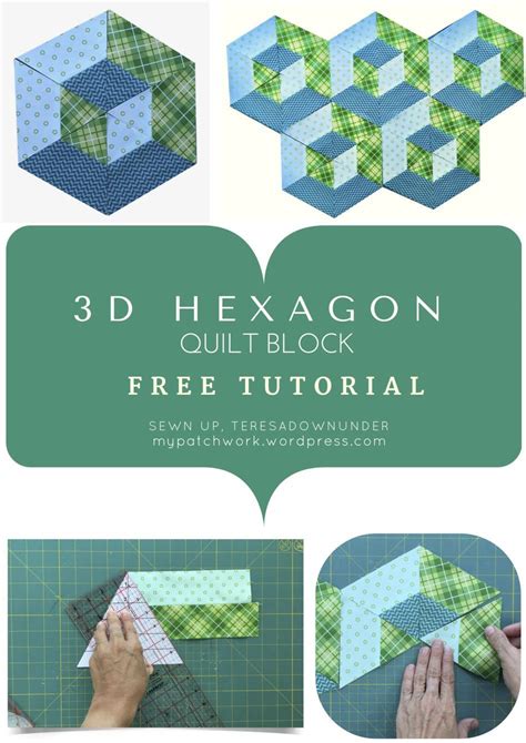 2 Minute Video Tutorial 3d Hexagon Quilt Block Artofit